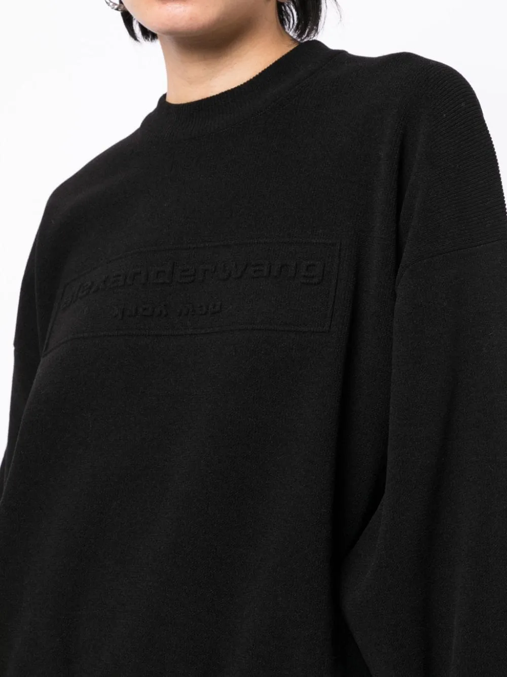 ALEXANDER WANG - Women Embossed Logo Ribbed Pullover