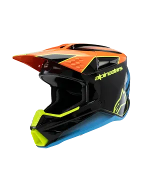 Alpinestars - 2025 SM3 Youth Fray Black Orange Yellow Glossy MX Helmet