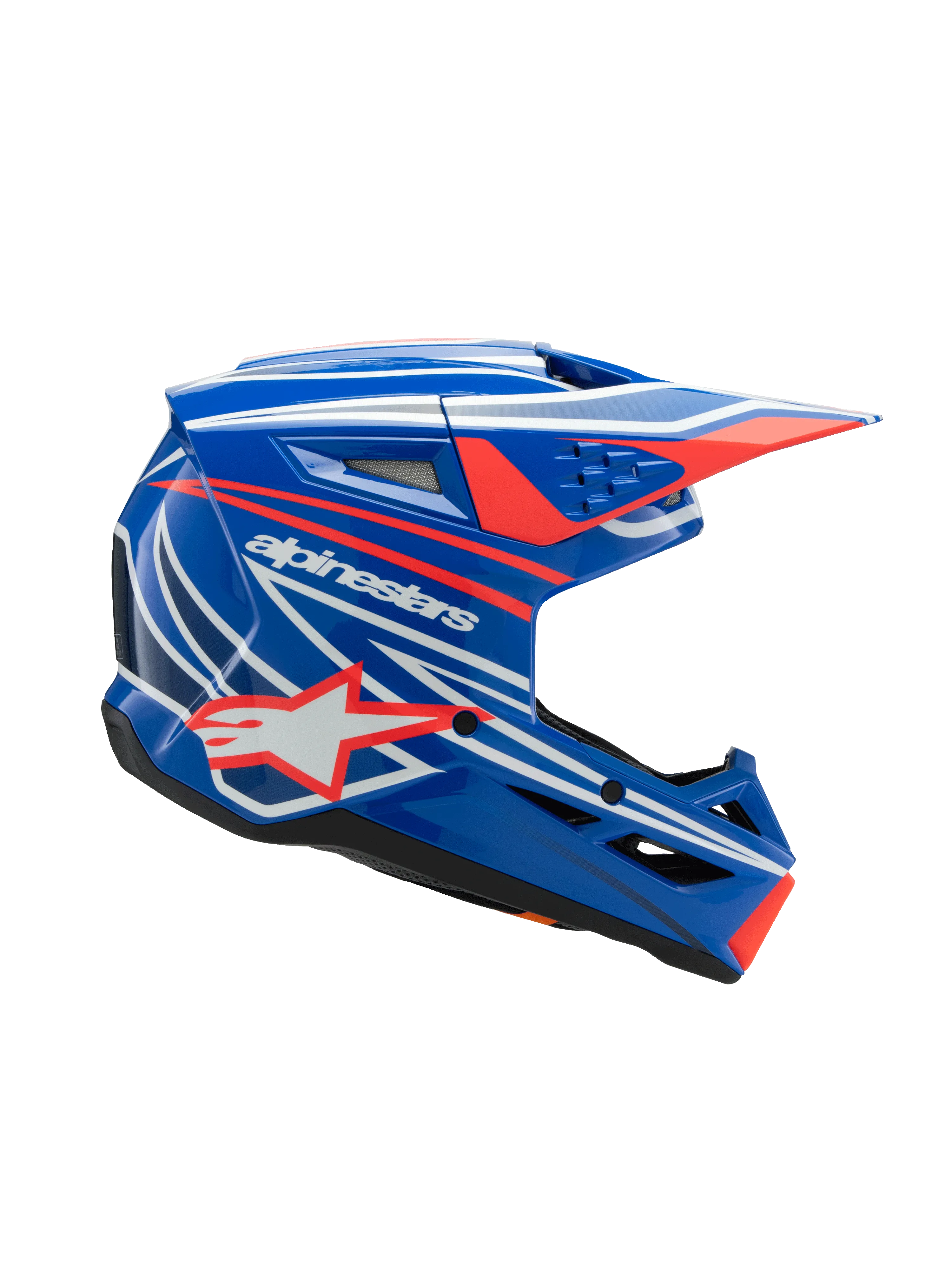 Alpinestars - 2025 SM3 Youth Wurx Blue Red White Black Glossy MX Helmet