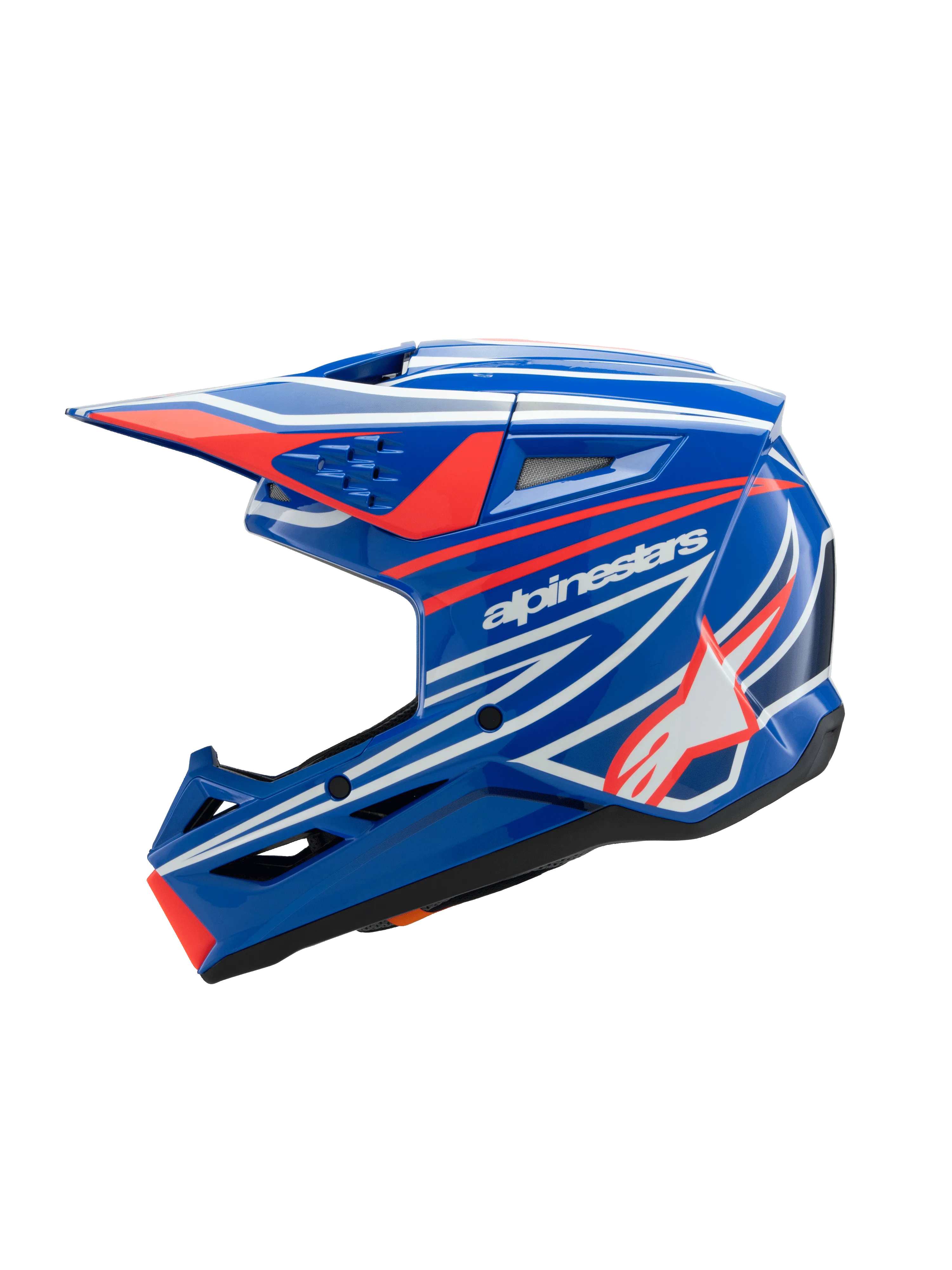 Alpinestars - 2025 SM3 Youth Wurx Blue Red White Black Glossy MX Helmet