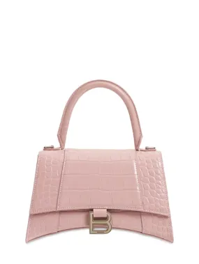 Balenciaga   Small Hourglass embossed leather bag 