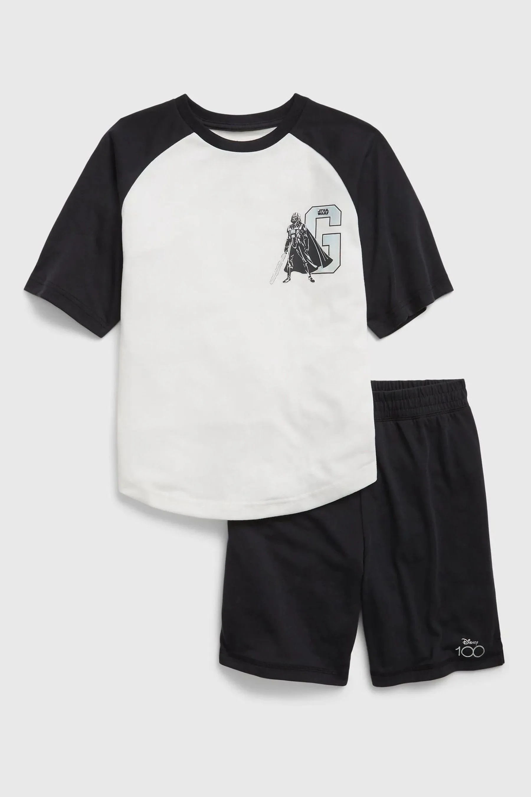 Black Star Wars Short Sleeve Pyjama Shorts Set