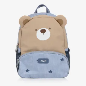 Blue & Beige Bear Backpack (25cm)