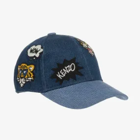 Blue Denim Tiger Cap