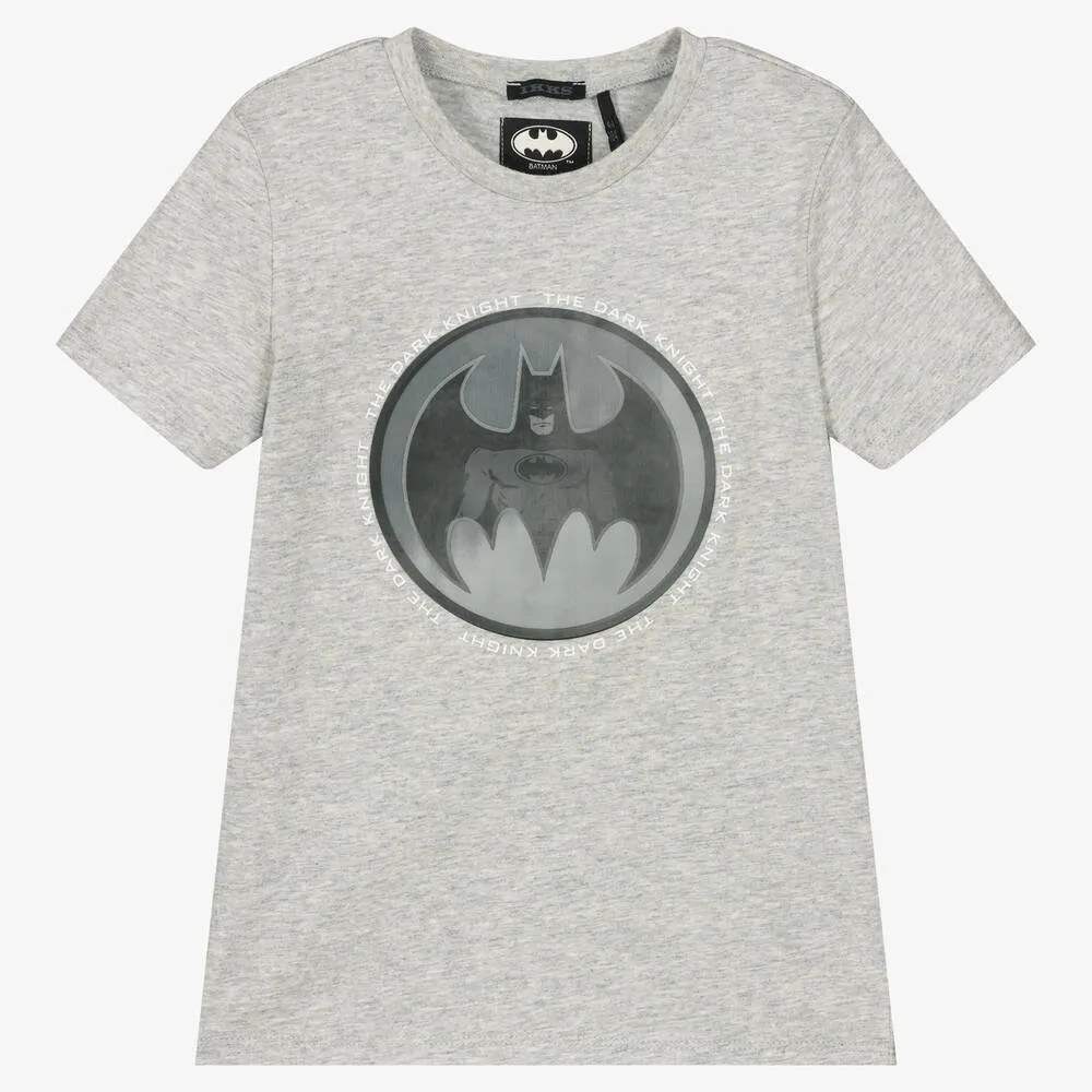 Boys Grey Batman Cotton T-Shirt