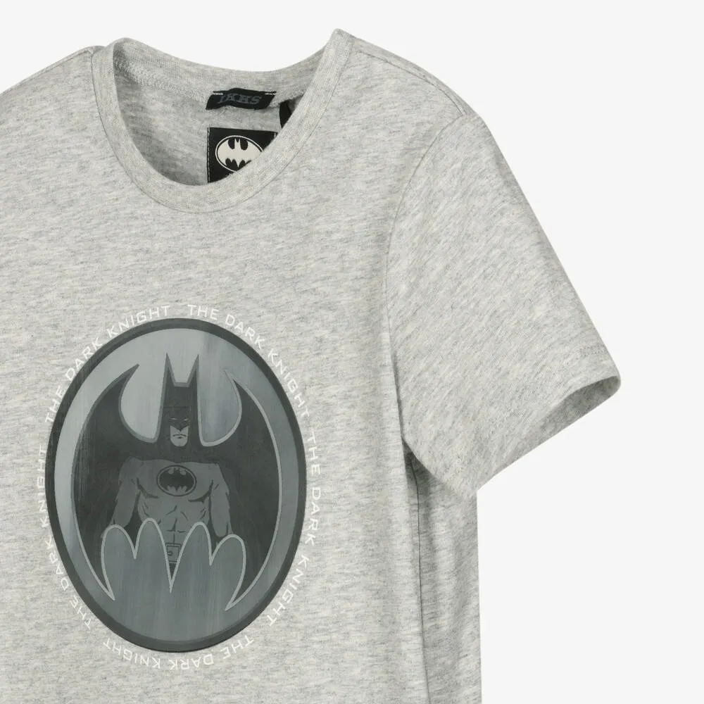 Boys Grey Batman Cotton T-Shirt