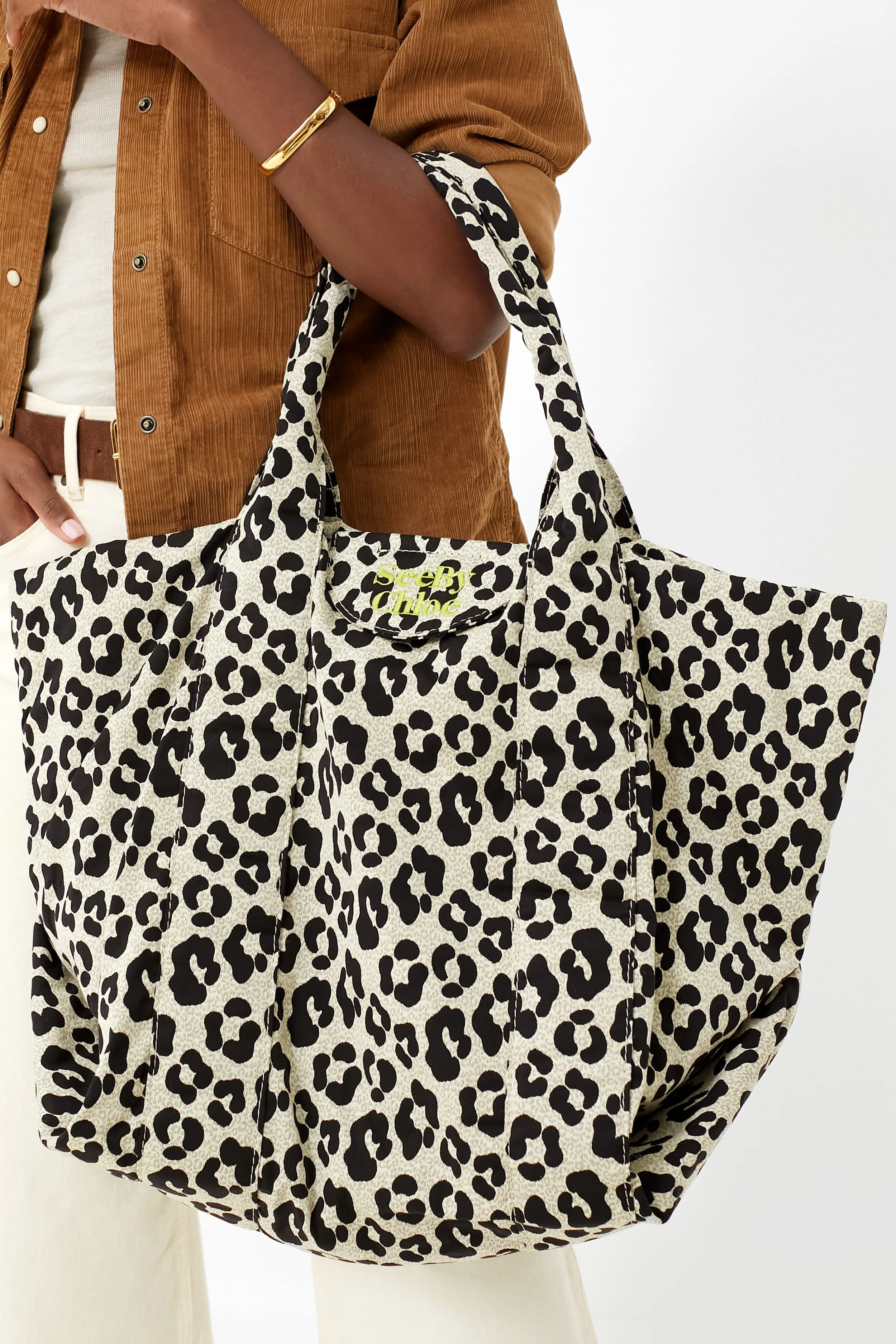 Cement Beige Leopard Laetizia Tote