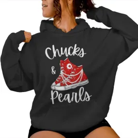 Chucks And Pearls Cute Women Women Hoodie