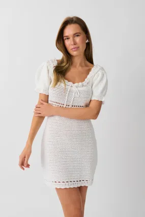 Crochet knitted dress