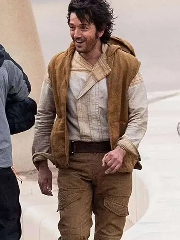 Diego Luna Star Wars Andor Brown Hooded Vest