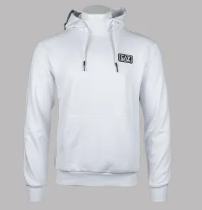 EA7 Logo Series Back Taping Hoodie White