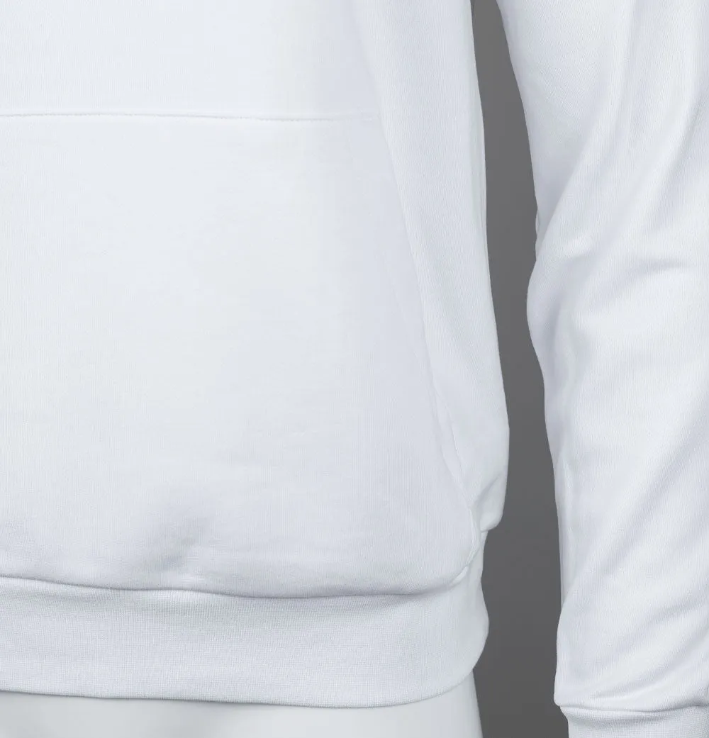 EA7 Logo Series Back Taping Hoodie White