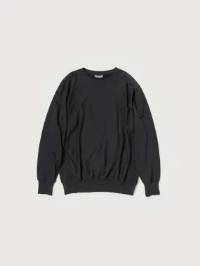 Elastic High Gauge Sweat Pullover - Ink Black