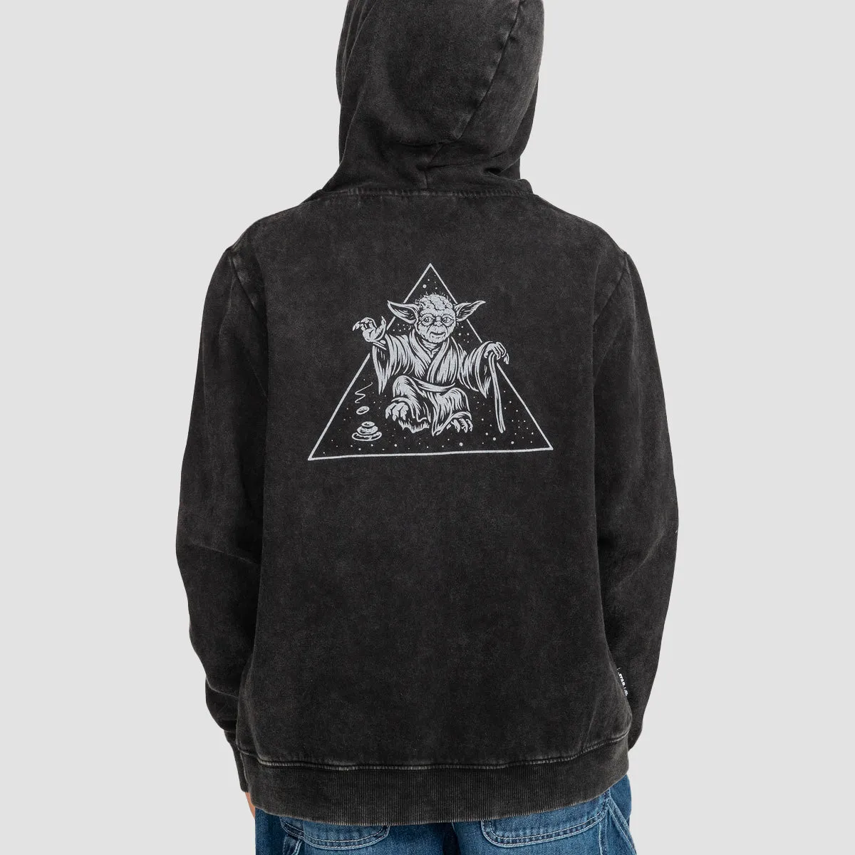 Element X Star Wars Yoda Pullover Hoodie Washed Black - Kids