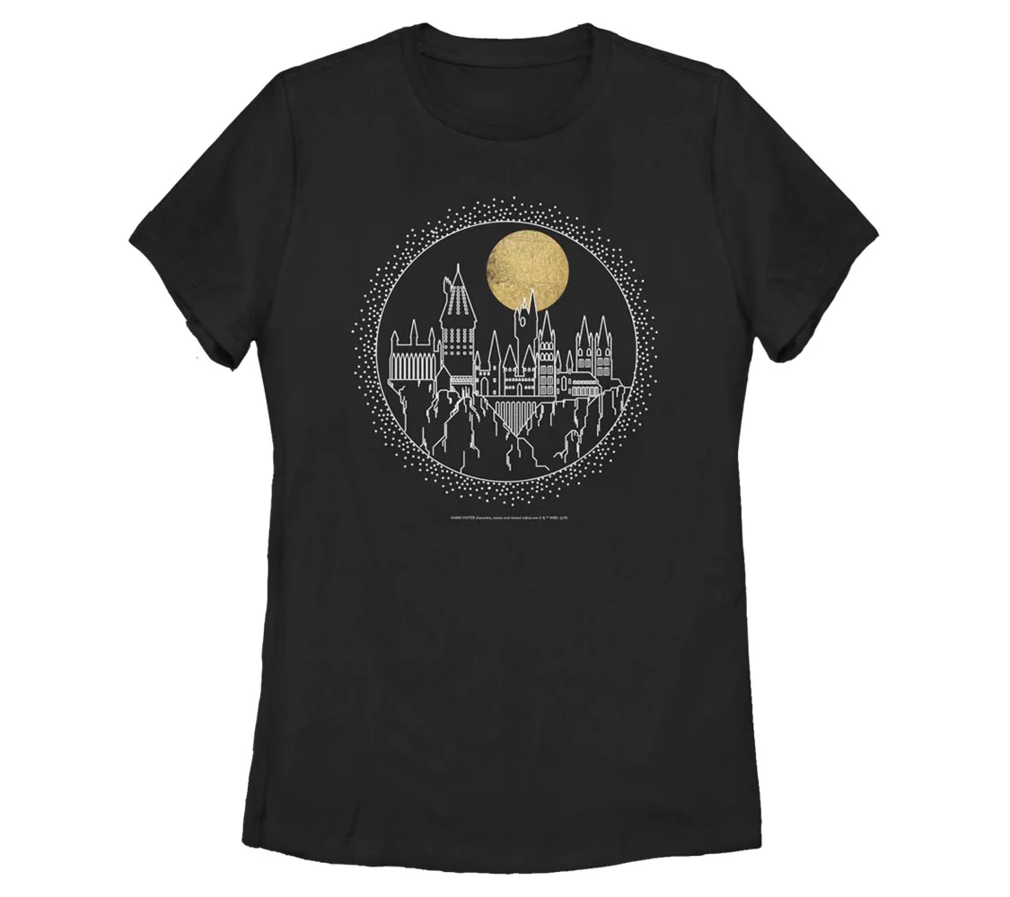 Fifth Sun Women's Harry Potter Hogwarts Line Art Tee