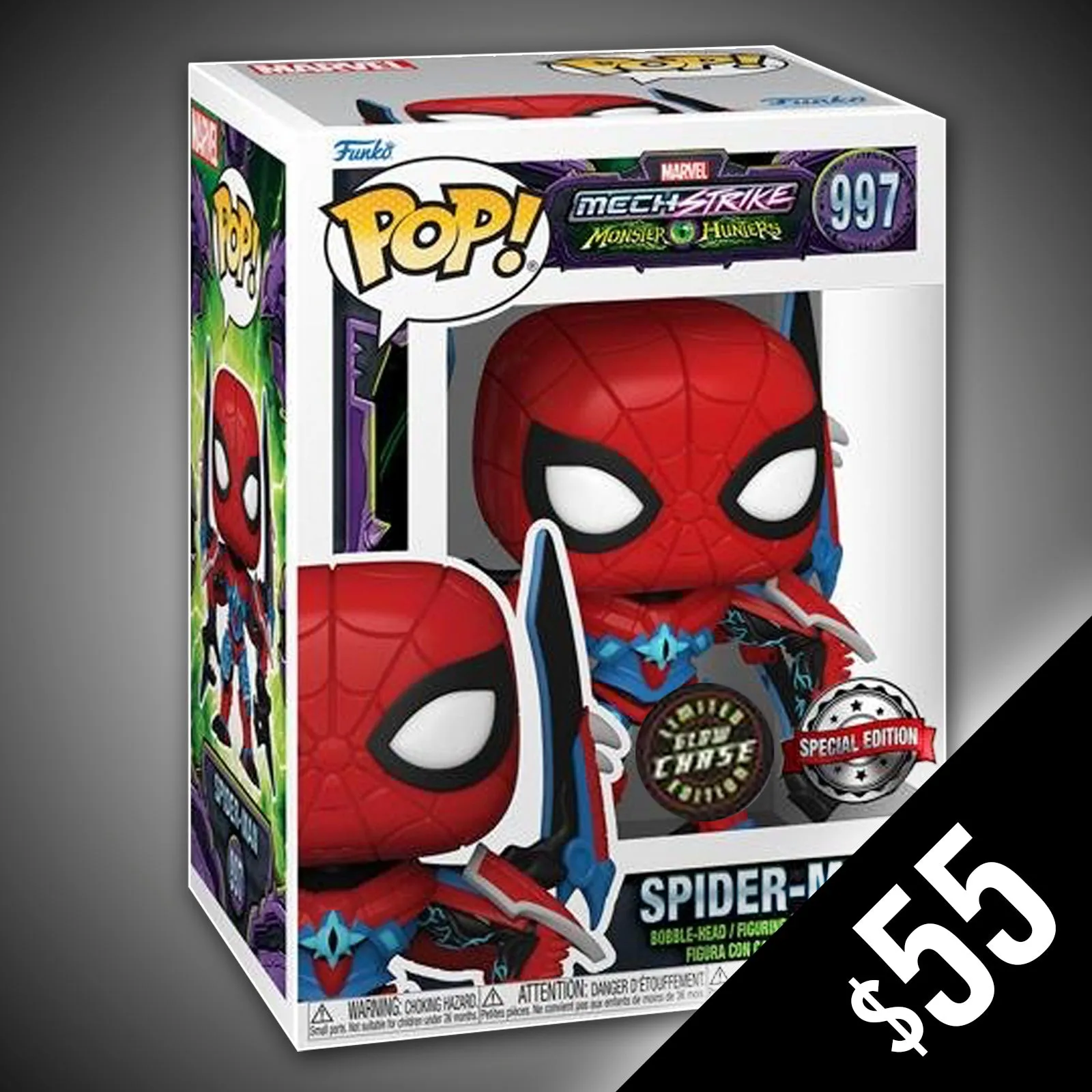 Funko Pop! Mech Strike Monster Hunters Spider-Man #997 (Chase)