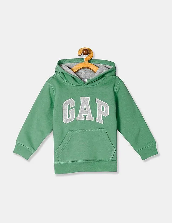 GAP Boys Green Brand Logo Hoodie Sweatshirt