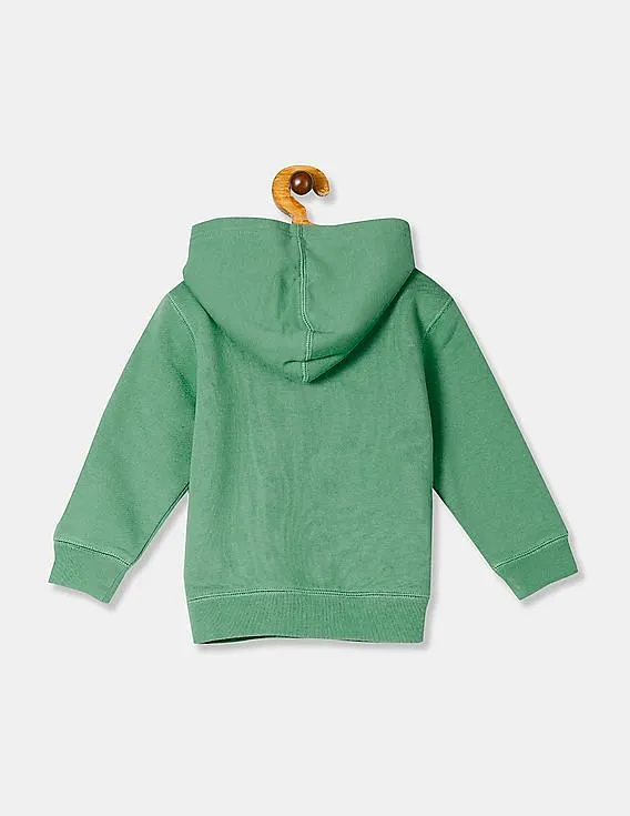 GAP Boys Green Brand Logo Hoodie Sweatshirt