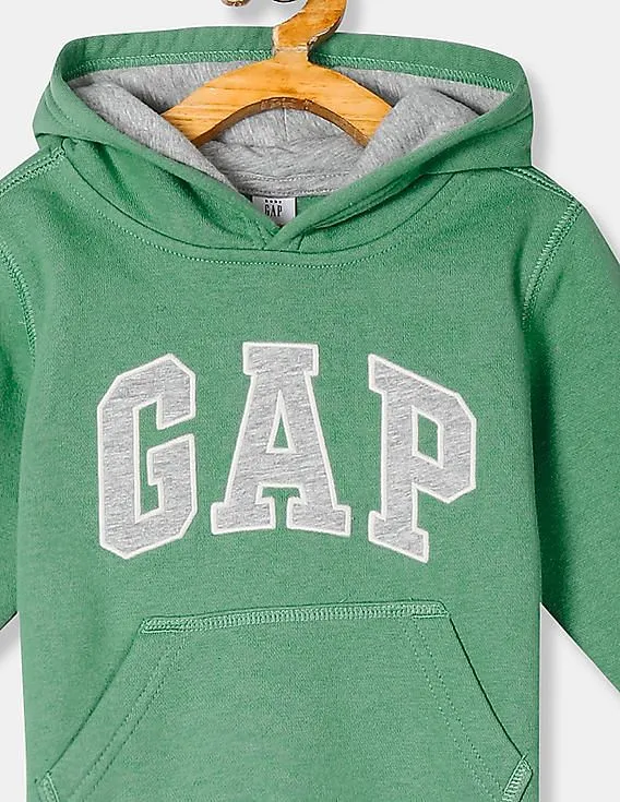 GAP Boys Green Brand Logo Hoodie Sweatshirt