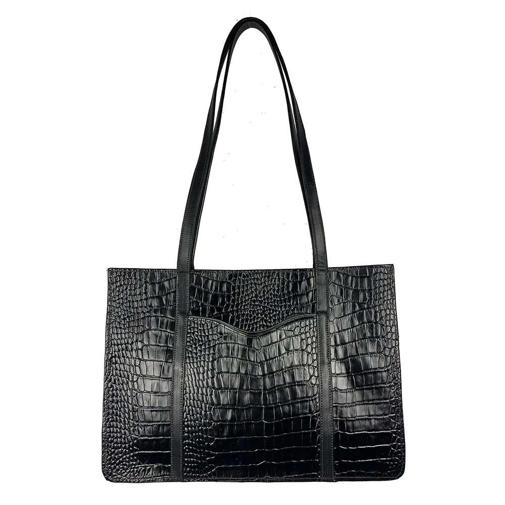 George Jackson Black Leather Bag