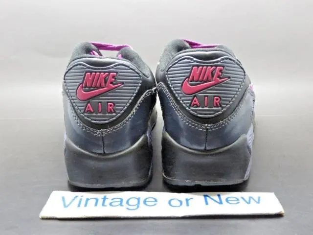 Girls' Nike Air Max '90 Anthracite Black Purple Spark Ru...