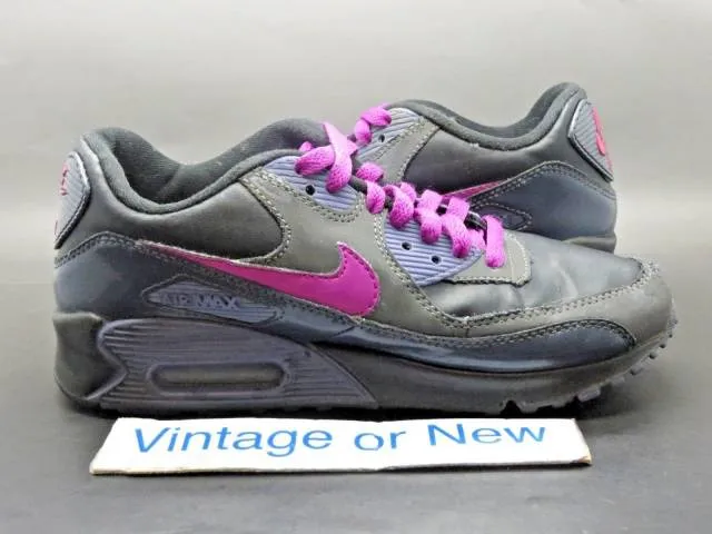 Girls' Nike Air Max '90 Anthracite Black Purple Spark Ru...