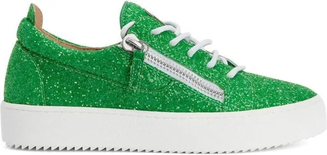 Giuseppe Zanotti Gail glitter low-top sneakers Green