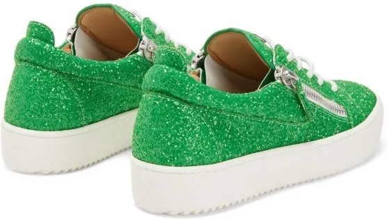 Giuseppe Zanotti Gail glitter low-top sneakers Green