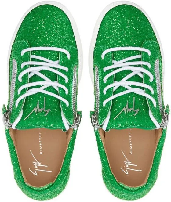 Giuseppe Zanotti Gail glitter low-top sneakers Green