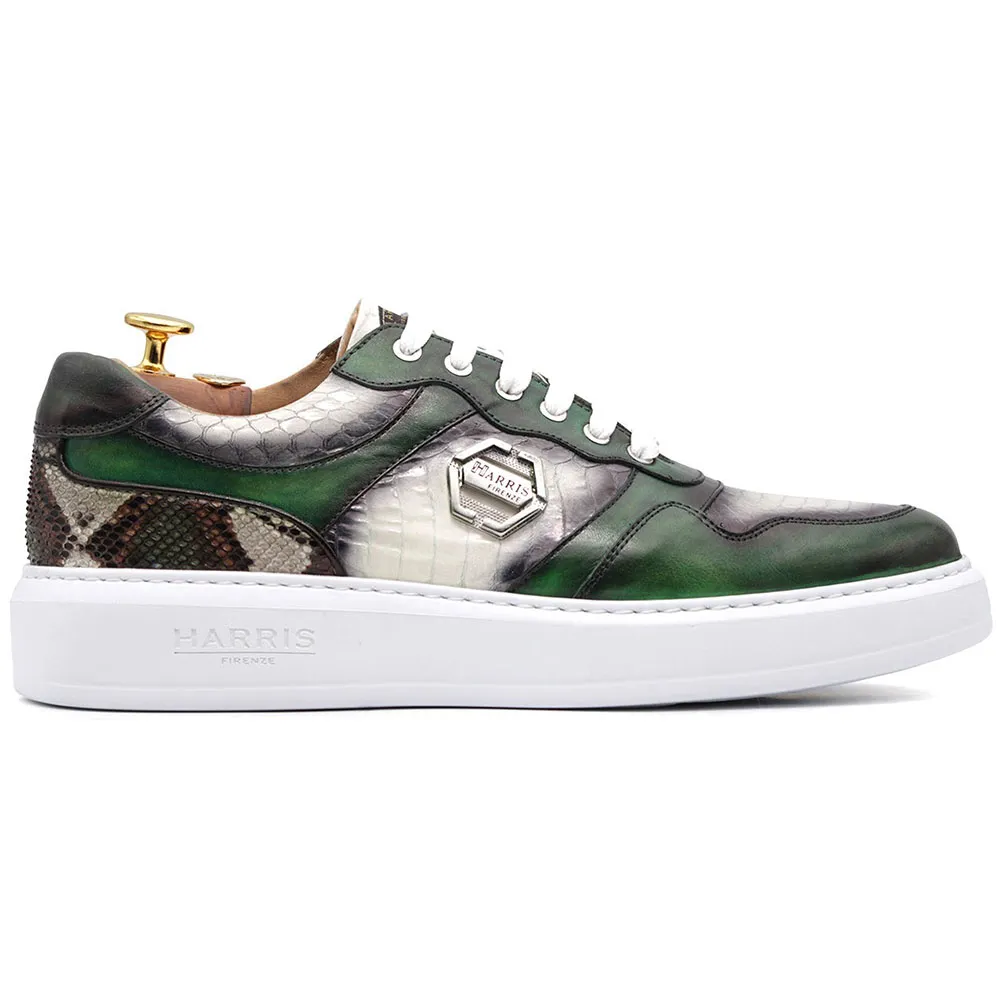 Harris Firenze 1913 Python / Calfskin Sneakers Verde