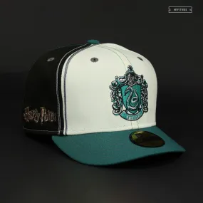 HARRY POTTER HOGWARTS HOUSE SLYTHERIN DIAGONAL BLOCK NEW ERA FITTED CAP