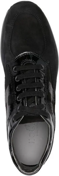 Hogan logo-patch sequin-detail sneakers Black