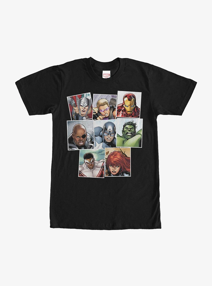 Hot Topic Marvel Avengers Polaroid T-Shirt