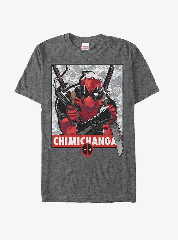 Hot Topic Marvel Deadpool Chimichangas Poster T-Shirt