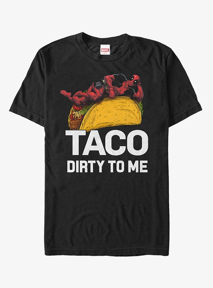 Hot Topic Marvel Deadpool Taco Dirty To Me T-Shirt