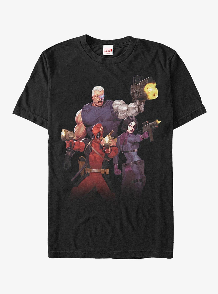 Hot Topic Marvel Deadpool X-Force Group T-Shirt