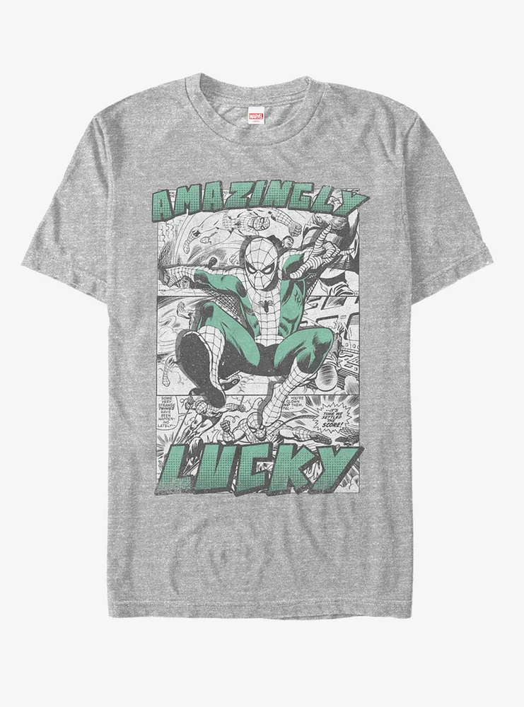 Hot Topic Marvel Spider-Man Amazingly Lucky T-Shirt