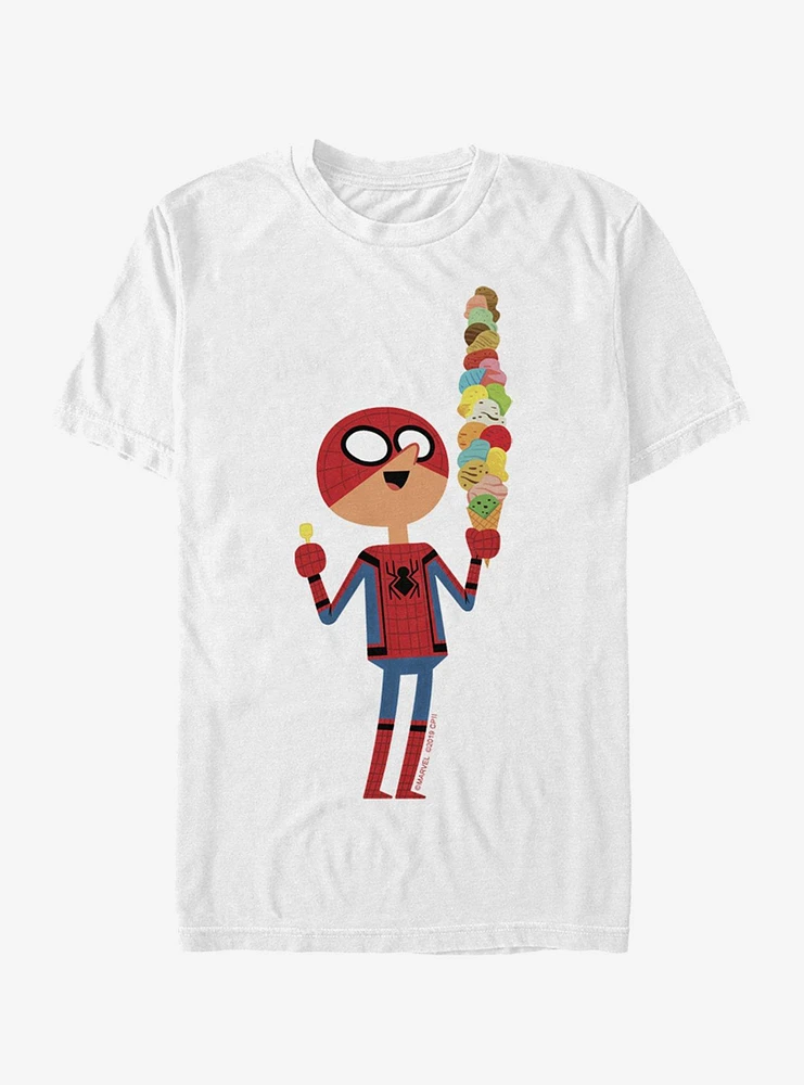 Hot Topic Marvel Spider-Man Ice Cream T-Shirt