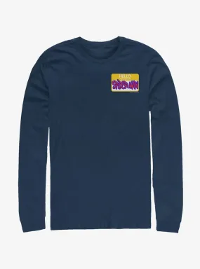 Hot Topic Marvel Spider-Man: Into The Spider-Verse Hello Spider-Man Name Tag Long-Sleeve T-Shirt