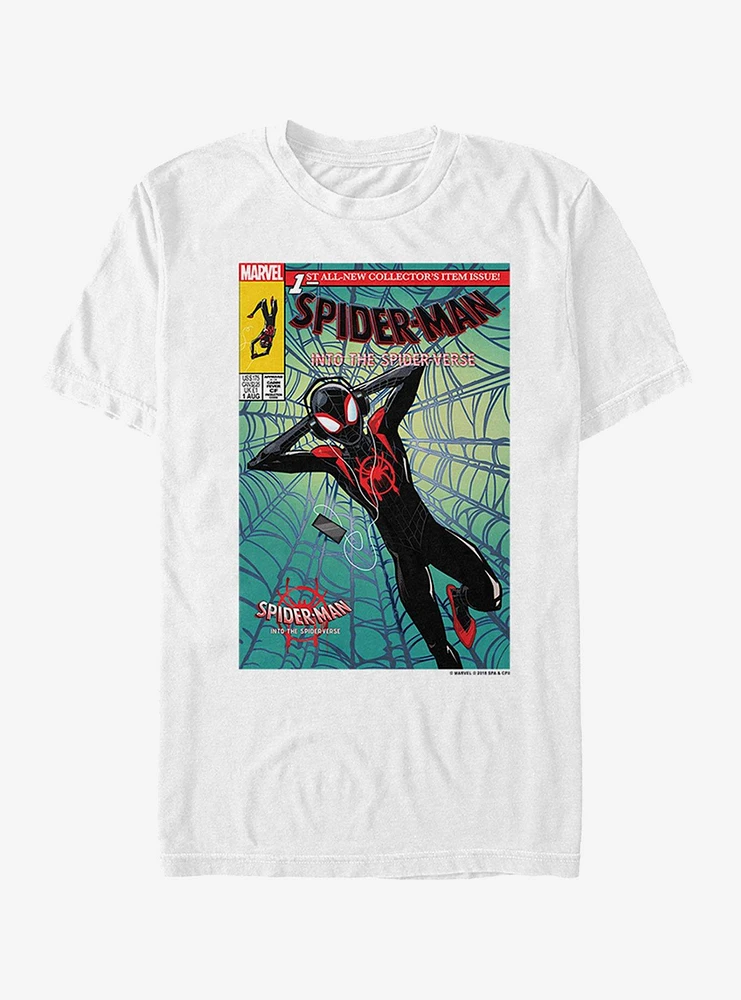 Hot Topic Marvel Spider-Man: Into The Spider-Verse Miles Comic Book Cover T-Shirt