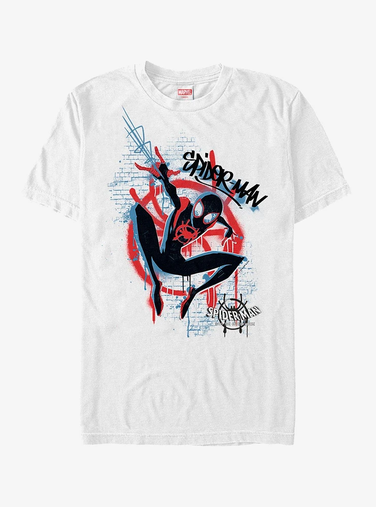 Hot Topic Marvel Spider-Man Spider-Verse Graffiti Spider T-Shirt