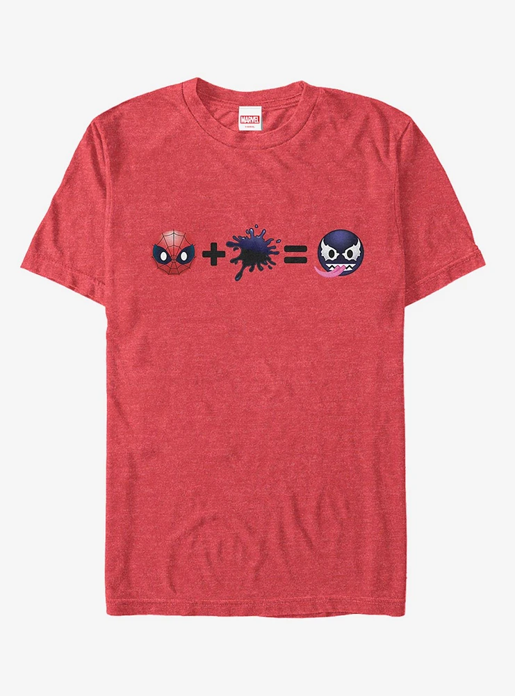 Hot Topic Marvel Spider-Man Venom Emoji Math T-Shirt