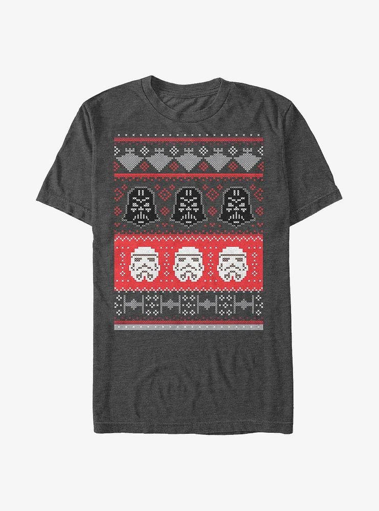 Hot Topic Star Wars Holiday Helmet Christmas Pattern T-Shirt