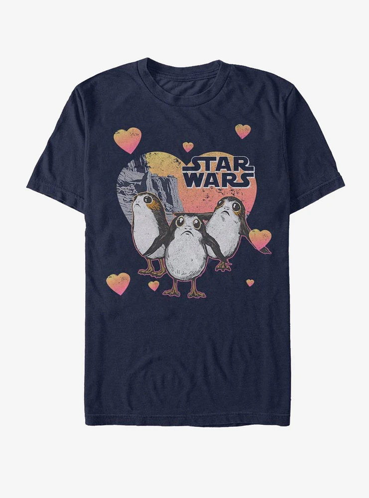 Hot Topic Star Wars Porg Hearts T-Shirt