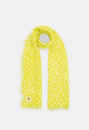 ICEBEAR AND NEON YELLOW LEOPARD SCARF - V VON GOAT