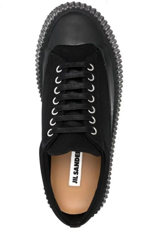 Jil Sander low-top lace-up sneakers Black