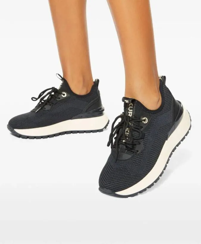 KG Kurt Geiger Louisa knit-panel sneakers Black