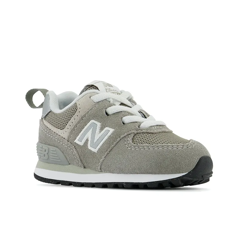 Kids’ New Balance 574 Bungee – Sizes 2-10 – Grey/White