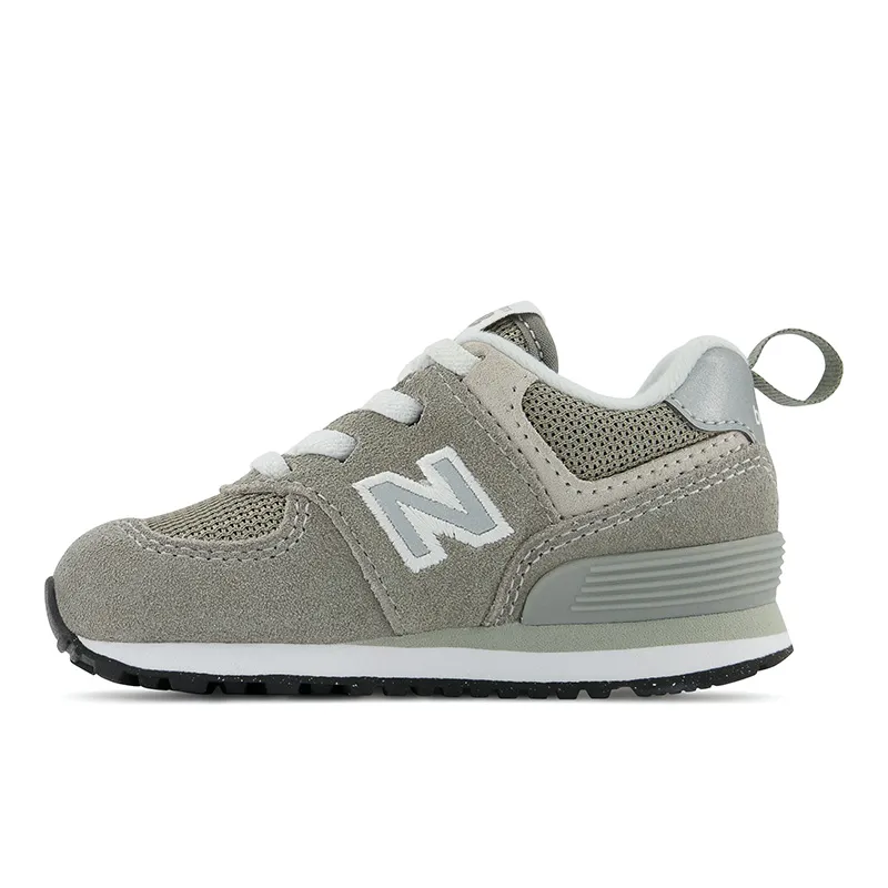 Kids’ New Balance 574 Bungee – Sizes 2-10 – Grey/White