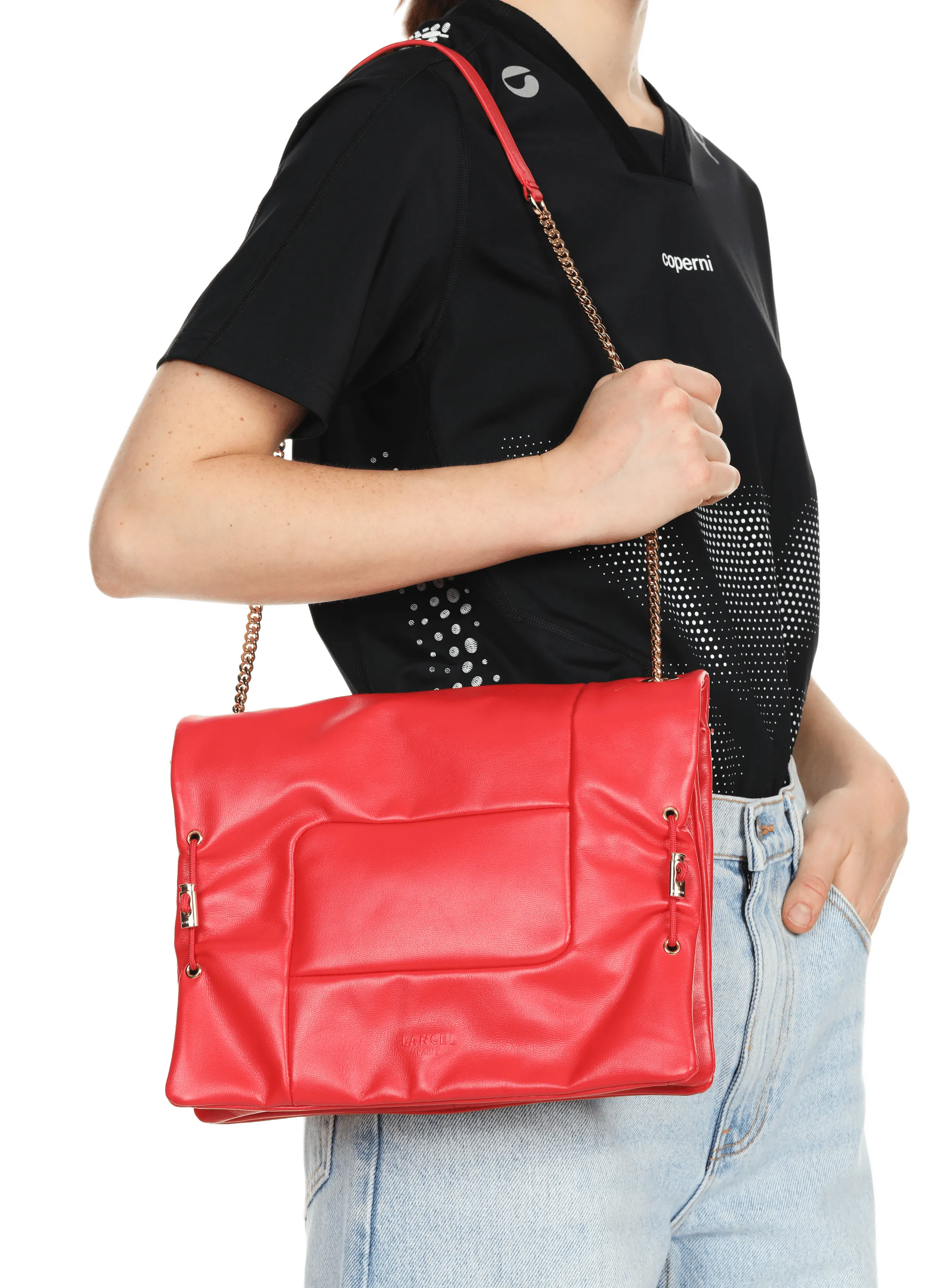 LANCEL  Billie leather bag - Red